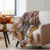 Familie foto collage bruin samen hebben het allema fleece deken