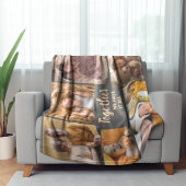 Familie foto collage bruin samen hebben het allema fleece deken