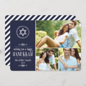 Familie Foto Collage Chanoeka Kaart (Voorkant / Achterkant)