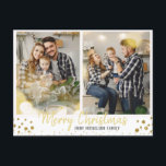 Familie Foto Collage Christmas Gold Feestdagenkaart<br><div class="desc">Leg de essentie van familie en de vakantiedrang vast met ons Family Photo Collage Christmas Gold Holiday Briefkaart. Dit prachtige briefkaart stelt u in staat om uw meest gewaardeerde familieherinneringen met een vleugje elegantie te laten zien. Met een prachtig gouden ontwerp en ruimte voor meerdere familiefoto's, is het de perfecte...</div>