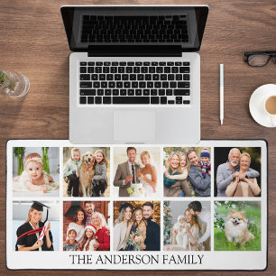 Familie Foto Collage Desk Mat