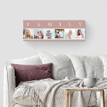 Familie Foto Collage Eenvoudig 6 Afbeelding Roze Canvas Afdruk<br><div class="desc">De gepersonaliseerde uitgeruste canvasdruk met het woord FAMILIE die boven uw foto's wordt geschreven. Het fotomalplaatje is opstelling voor u om 6 van uw favoriete afbeeldingen toe te voegen, die in vierkant formaat in een eenvoudige, stripstijl, fotocollage worden getoond. Dit slimme en stijlvolle stukje wandkunst heeft een zacht kleurenpalet roze...</div>