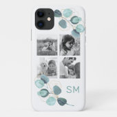 Familie Foto Collage Eucalyptus Black & White Case-Mate iPhone Case (Achterkant)