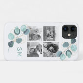 Familie Foto Collage Eucalyptus Black & White Case-Mate iPhone Case (Achterkant (horizontaal))