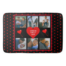 Familie Foto Collage Familie Harde Zwarte Achtergr