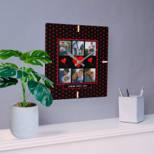 Familie Foto Collage Familie Harde Zwarte Achtergr