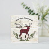 Familie Foto Collage Farmhouse Kerstmis Feestdagenkaart (Staand voorkant)