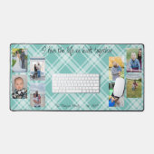 Familie foto collage geruite achtergrond bureaumat (Keyboard & Muis)