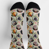 Familie foto collage groene roze quilt look 12 str sokken (Top)