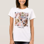 Familie Foto Collage Hart w / Script aangepaste te T-shirt (Voorkant)