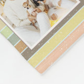 Familie Foto Collage Heart 11 Aangepaste Retro Str Fleece Deken (Hoek)