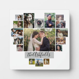 Familie Foto Collage Heart 17 Afbeeldingen Naam Wh Fotoplaat