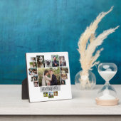 Familie Foto Collage Heart 17 Afbeeldingen Naam Wh Fotoplaat (Insitu)