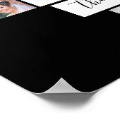 Familie Foto Collage Heart 17 Afbeeldingen Naam Zw Poster (Hoek)