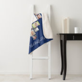 Familie Foto Collage Heart 25 Afbeeldingen Naam Bl Sherpa Deken (In situ)