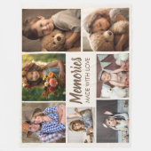 Familie Foto Collage Herinneringen Liefde Fleece Deken (Voorkant)
