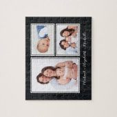 Familie Foto Collage Jouw naam Jigzaag Puzzle Legpuzzel (Verticaal)