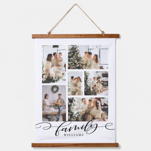 Familie Foto Collage Keepomwille Hangend Wandkleed (Voorkant)