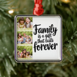Familie Foto Collage Keepomwille Metalen Ornament<br><div class="desc">Een modern ornament voor het bewaren van foto's</div>