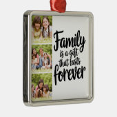 Familie Foto Collage Keepomwille Metalen Ornament (Rechts)