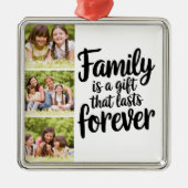 Familie Foto Collage Keepomwille Metalen Ornament (Voorkant)