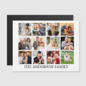 Familie Foto Collage Magnet Kaart (Voorkant / Achterkant)