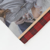 Familie Foto Collage Monogrammed Red Buffalo Pset Fleece Deken (Hoek)
