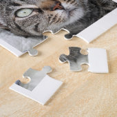 Familie Foto Collage Monogrammed White 11 Afbeeldi Legpuzzel (Zijkant)