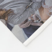 Familie Foto Collage Monogrammen 7 Afbeeldingen Wh Fleece Deken (Hoek)