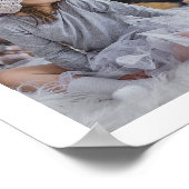 Familie Foto Collage Monogrammen 7 Afbeeldingen Wh Poster (Hoek)