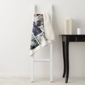 Familie Foto Collage Monogrammen 7 Afbeeldingen Wh Sherpa Deken (In situ)