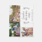 Familie foto collage oma keepsake typografie fleece deken (Voorkant)