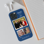 Familie Foto Collage Persoonlijk Blauw Case-Mate iPhone Case