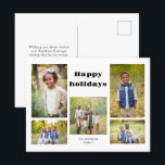 Familie Foto Collage Prettige feestdagen<br><div class="desc">Deze familiefoto collage prettige feestdagen vakantie briefkaart is perfect voor een feestseizoen. Het ontwerp kenmerkt een elegante doopvont om uw gebeurtenis te belichamen.</div>