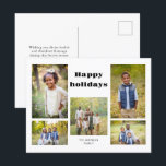Familie Foto Collage Prettige feestdagen<br><div class="desc">Deze familiefoto collage prettige feestdagen vakantie briefkaart is perfect voor een feestseizoen. Het ontwerp kenmerkt een elegante doopvont om uw gebeurtenis te belichamen.</div>