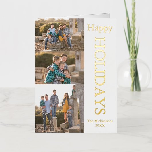 Familie Foto Collage Prettige feestdagen (Voorkant)