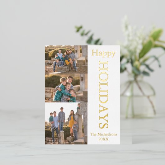 Familie Foto Collage Prettige feestdagen (Staand Voorkant)