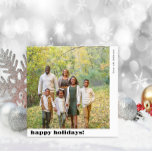 Familie Foto Collage Prettige feestdagen Feestdagenkaart<br><div class="desc">Deze familiefilm prettige feestdagen vakantiekaart is perfect voor een eenvoudige feestdag. Het ontwerp kenmerkt een elegante doopvont om uw gebeurtenis te belichamen.</div>
