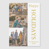 Familie Foto Collage Prettige feestdagen Magnet (Voorkant)