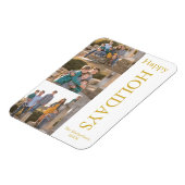 Familie Foto Collage Prettige feestdagen Magnet Magneet (Linkerzijde)