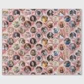 Familie foto Collage Red Quilt look 28 aangepaste Cadeaupapier (Vlak)
