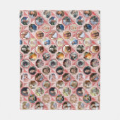 Familie foto Collage Red Quilt look 28 aangepaste  Fleece Deken (Voorkant)