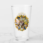 Familie Foto Collage Sunflower 13 Afbeeldingen Eas Glas (Achterkant)