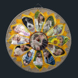Familie Foto Collage Sunflower Burlap 13 Pics Easy Dartbord<br><div class="desc">Je zult geen , unieke manier vinden om je familie of bruiloft afbeeldingen te tonen dan deze prachtige, een-van-een-vriendelijke rustige fotocollage van zonnebloemen. Er zijn 12 bladen in totaal, elk met zijn eigen afbeelding. Bovendien kunt u één afbeelding toevoegen aan het midden van de bloem. Het ontwerp omvat ook een...</div>
