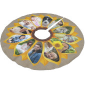 Familie Foto Collage Sunflower Burlap 13 Pics Easy Kerstboom Rok (Gekanteld)