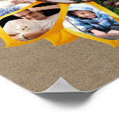 Familie Foto Collage Sunflower Burlap 13 Pics Easy Poster (Hoek)