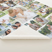 Familie Foto Collage White 31 Afbeelding Sherpa Deken (3/4)