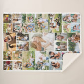 Familie Foto Collage White 31 Afbeelding Sherpa Deken (Voorkant (horizontaal))