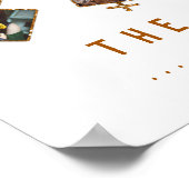 Familie Foto Collage White Gold + Naam 21 Afbeeldi Poster (Hoek)