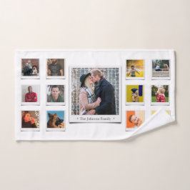 Familie Foto Collage White Hand Towel Handdoek